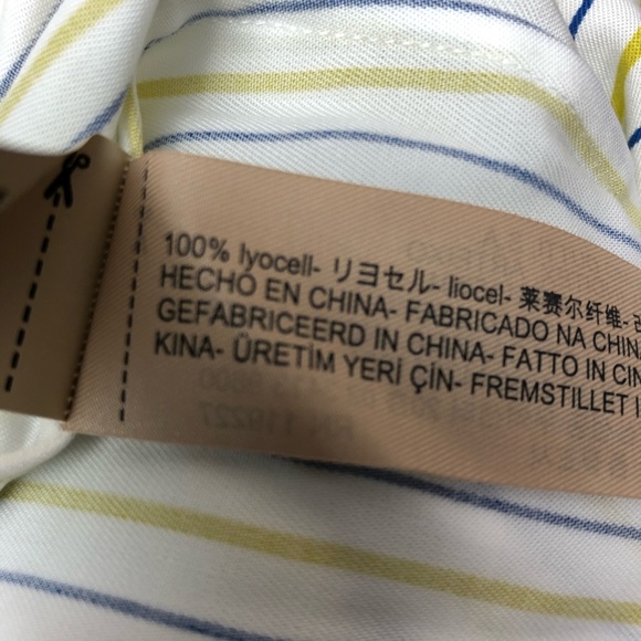 NWOT Massimo Dutti Bell Sleeve Striped Blouse 4 - Picture 8 of 8